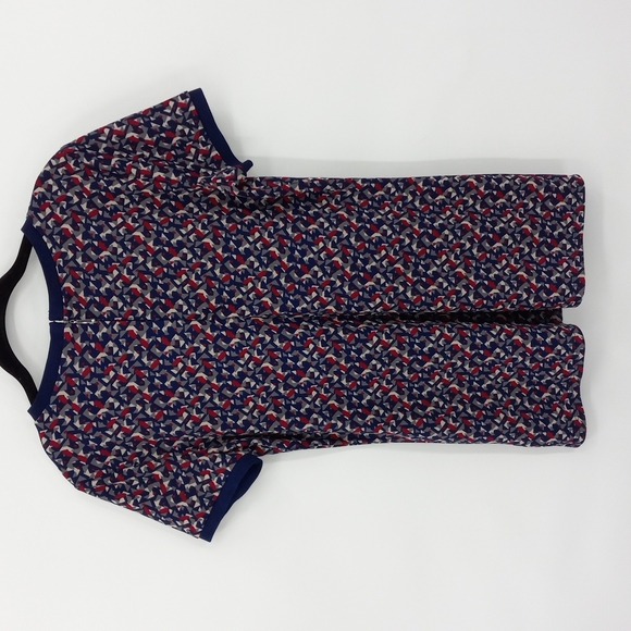 Lauren Ralph Lauren Top Shortsleeve Tee Geometric Print Crewneck Size Small - Picture 9 of 11